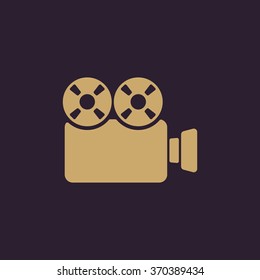 The video camera icon. Camcorder symbol. Flat Vector illustration