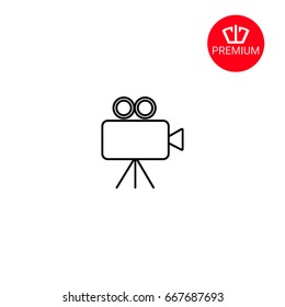 Video camera icon. Cinema camera icon