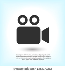 Video camera icon. Cinema camera icon. Film camera, Movie camera icon. Vector icon EPS 10