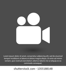 Video camera icon. Cinema camera icon. Film camera, Movie camera icon. Vector icon EPS 10