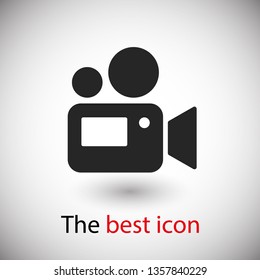 Video camera icon. Cinema camera icon. Film camera, Movie camera icon. Vector icon EPS 10