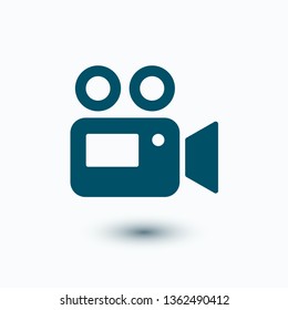 Video camera icon. Cinema camera icon. Film camera, Movie camera icon. Vector icon EPS 10