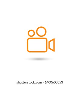 Video camera icon. Cinema camera icon. Film camera, Movie camera icon. Vector icon EPS 10