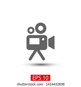 Video camera icon. Cinema camera icon. Film camera, Movie camera icon. Vector icon EPS 10