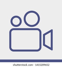 Video camera icon. Cinema camera icon. Film camera, Movie camera icon. Vector icon EPS 10