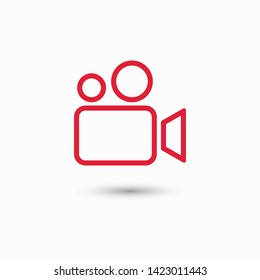 Video Camera Icon. Cinema Camera Icon. Film Camera, Movie Camera Icon. Vector Icon EPS 10