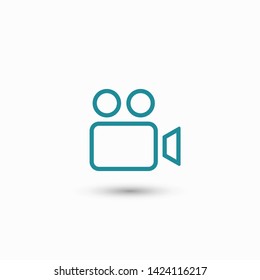 Video camera icon. Cinema camera icon. Film camera, Movie camera icon. Vector icon EPS 10