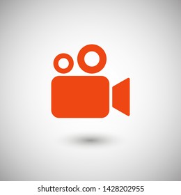 Video camera icon. Cinema camera icon. Film camera, Movie camera icon. Vector icon EPS 10