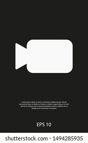Video camera icon. Cinema camera icon. Film camera, Movie camera icon. Vector icon EPS 10