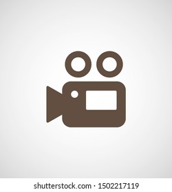 Video camera icon. Cinema camera icon. Film camera, Movie camera icon. Vector icon EPS 10