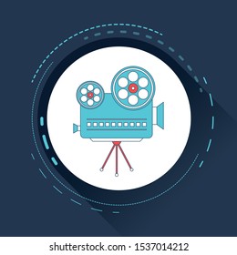 Video camera icon. Cinema camera icon. Film camera, Movie camera icon.
