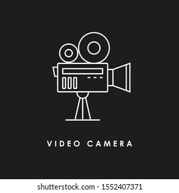 
Video camera icon. Cinema camera icon. Film camera, Movie camera icon. Vector icon EPS 10