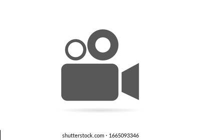 Video camera icon. Cinema icon. Film Video camera icon Movie Video camera icon. Journalistic camera, news media Isolated Video