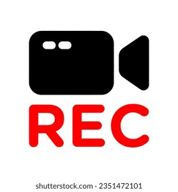 Video camera icon. Cinema camera icon. Film camera, Movie camera icon. Vector icon
