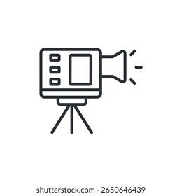 video camera icon collection .design style with background
