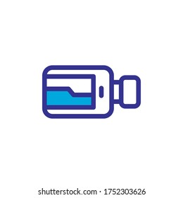 video camera icon color style design