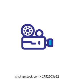 video camera icon color style design
