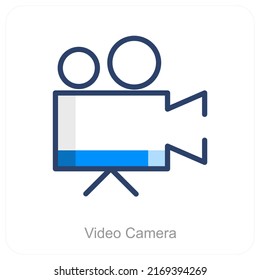 Video Camera And Camera Icon Concept