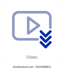 Video and camera icon concept