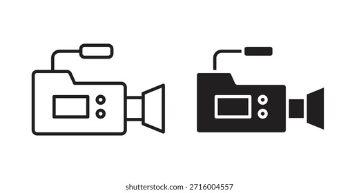 Video Concepto de icono de cámara para infografía, Sitio web o App.