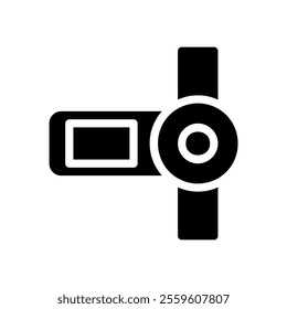 Video camera icon. Concept of recording, filming, and multimedia.