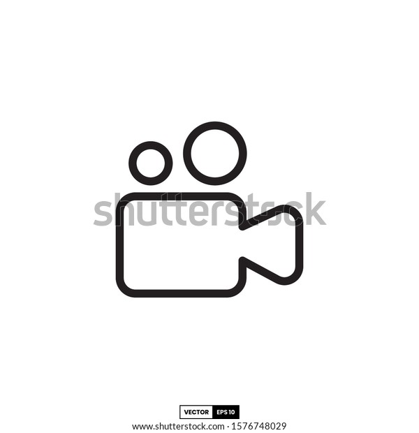 Video camera icon, design inspiration vector
template for interface and any
purpose