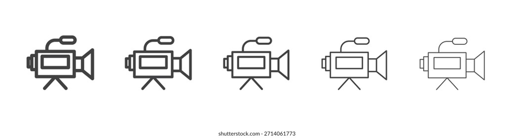 Design, Logo, App, Benutzeroberfläche von Videokamera-Symbolen. Vektorgrafik, EPS
