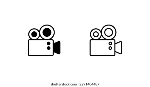 Video Camera icon design with white background stock illustration