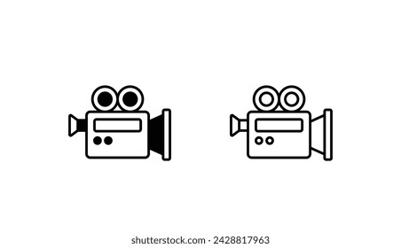 Video Camera icon design with white background stock illustration