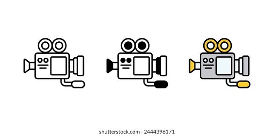 Video Camera icon design with white background stock illustration