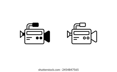 Video Camera icon design with white background stock illustration