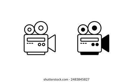 Video Camera icon design with white background stock illustration