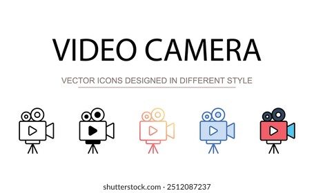 Video Camera icon design with white background stock illustration