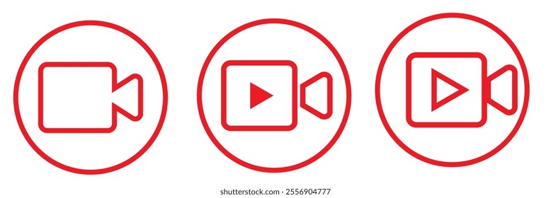 Video Camera icon design with white background stock illustration . 333