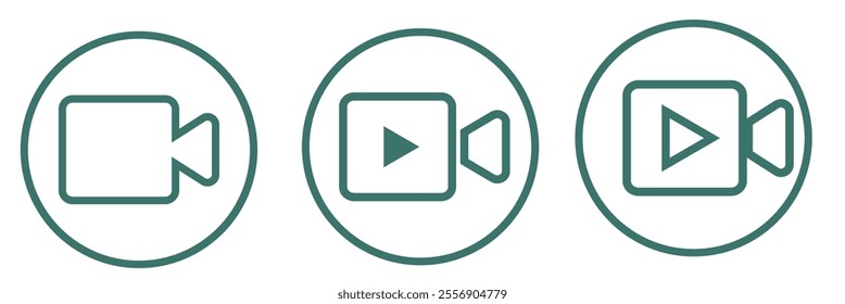 Video Camera icon design with white background stock illustration . 333