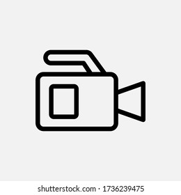 Video camera icon designed in a line style
