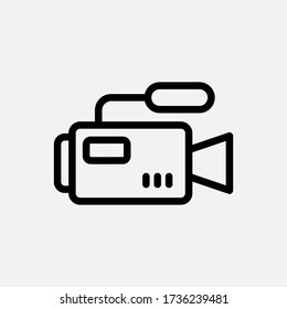 Video camera icon designed in a line style