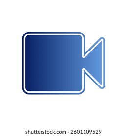 Video Camera Icon with Double Outline, Modern Gradient Style