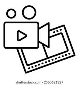 Video Camera Icon Element For Design