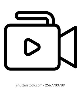 Video Camera Icon Element For Design