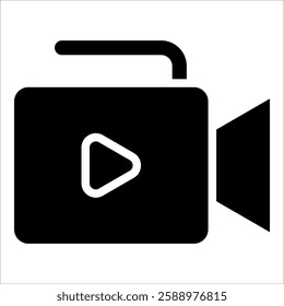 Video Camera Icon Element For Design