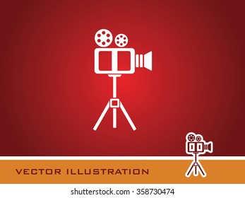 Video Camera Icon. Eps-10.