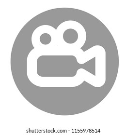 video camera icon flat design