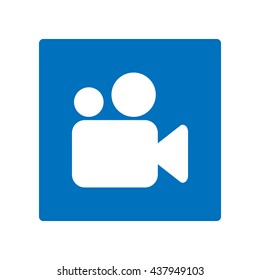 Video camera Icon, flat design style