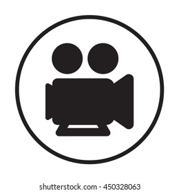 Video camera  icon. Flat design.