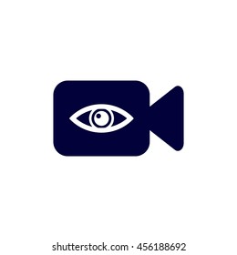 Video camera Icon, flat design style