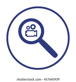 Video camera  icon. Flat design.