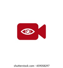 Video camera Icon, flat design style