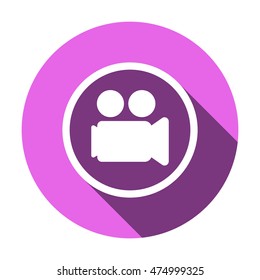 Video camera  icon. Flat design.