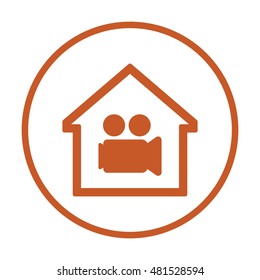 Video camera  icon. Flat design.
